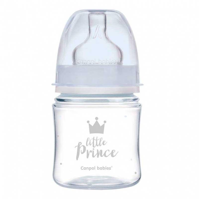 

Бутылочка антиколиковая Canpol Babies Royal baby 120 мл PP, 35/233_blu, Принц, Голубой
