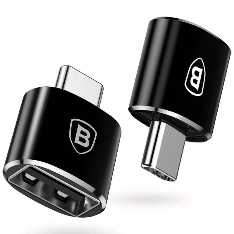 

Переходник Baseus USB Female To Type-C Male Adapter Converter (CATOTG), Черный