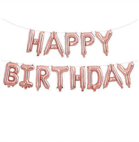 

Фольгированные шары буквы розовое золото HAPPY BIRTHDAY Китай 16" (40см) упаковка