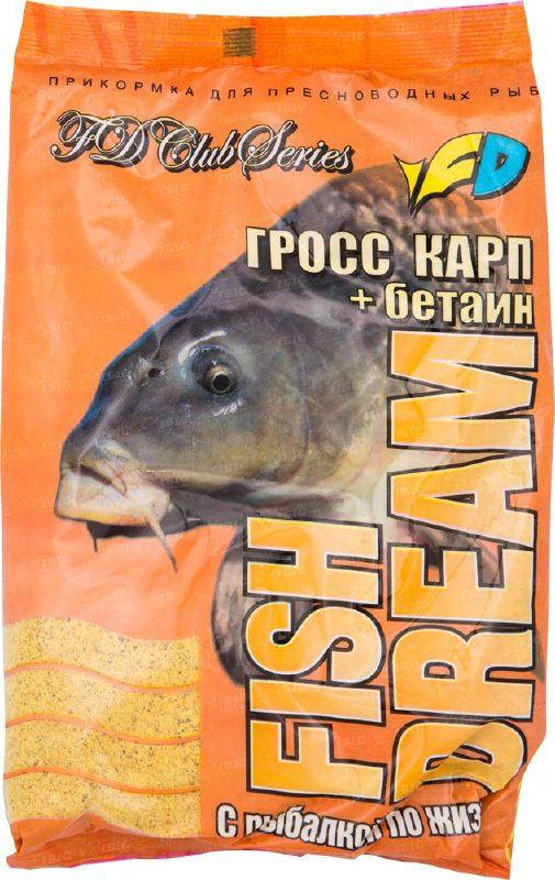

Прикормка для рыбалки Fish Dream Club Series. Елитная. "Гросс Карп" с бетаином