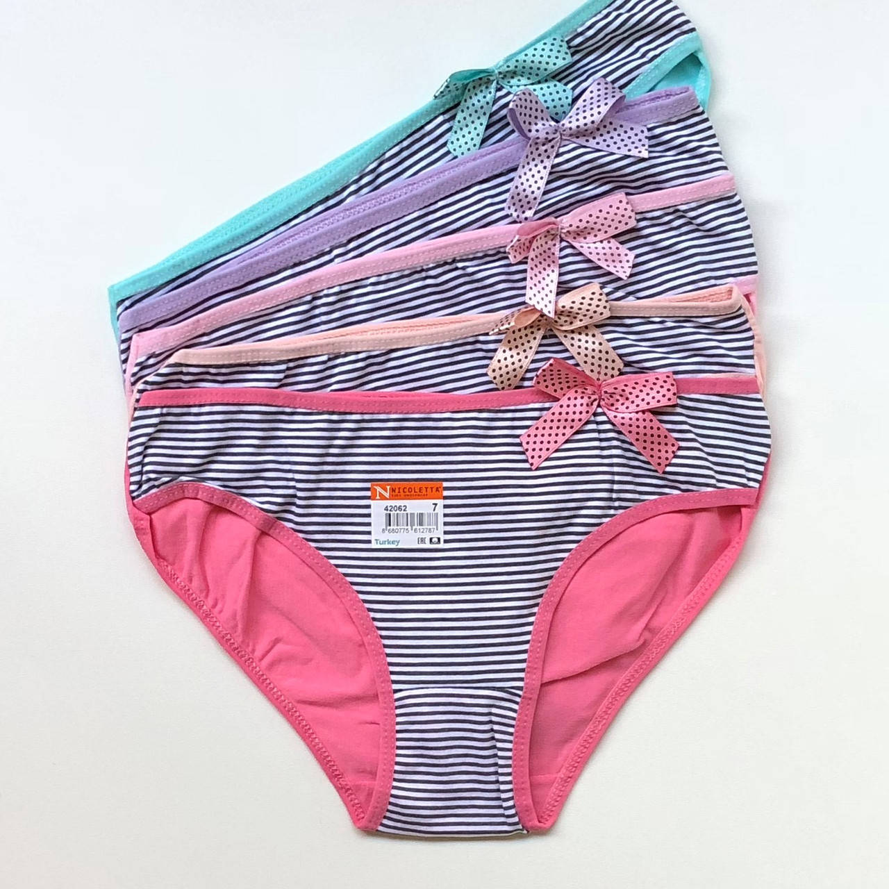 

Трусики детские для девочки Nicoletta 12/13 лет, Разные цвета
