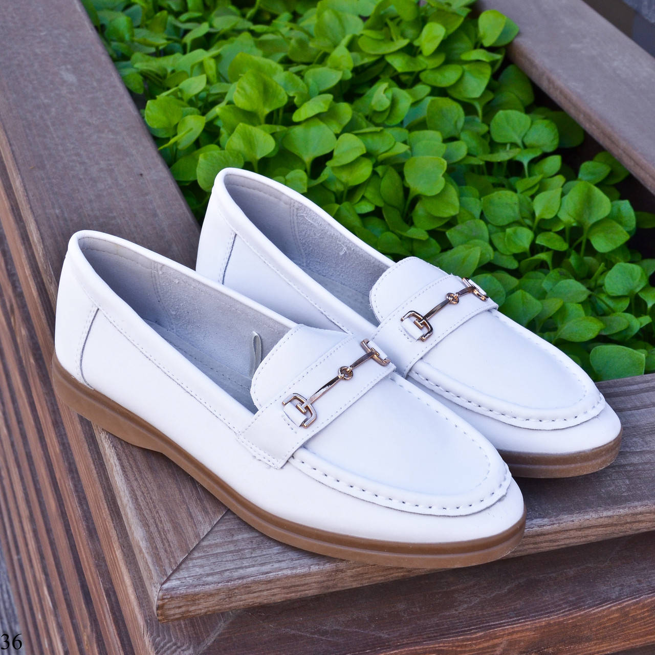 

Женские балетки цвет - белый материал - нат.кожа