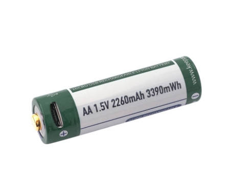 

Аккумулятор Keeppower AA 14500 1,5В 2260mAh с microUS (Зеленый с белым)