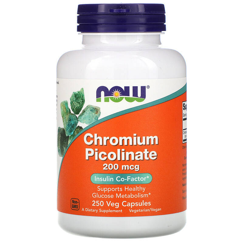 

Пиколинат хрома NOW Foods "Chromium Picolinate" 200 мкг (250 капсул)