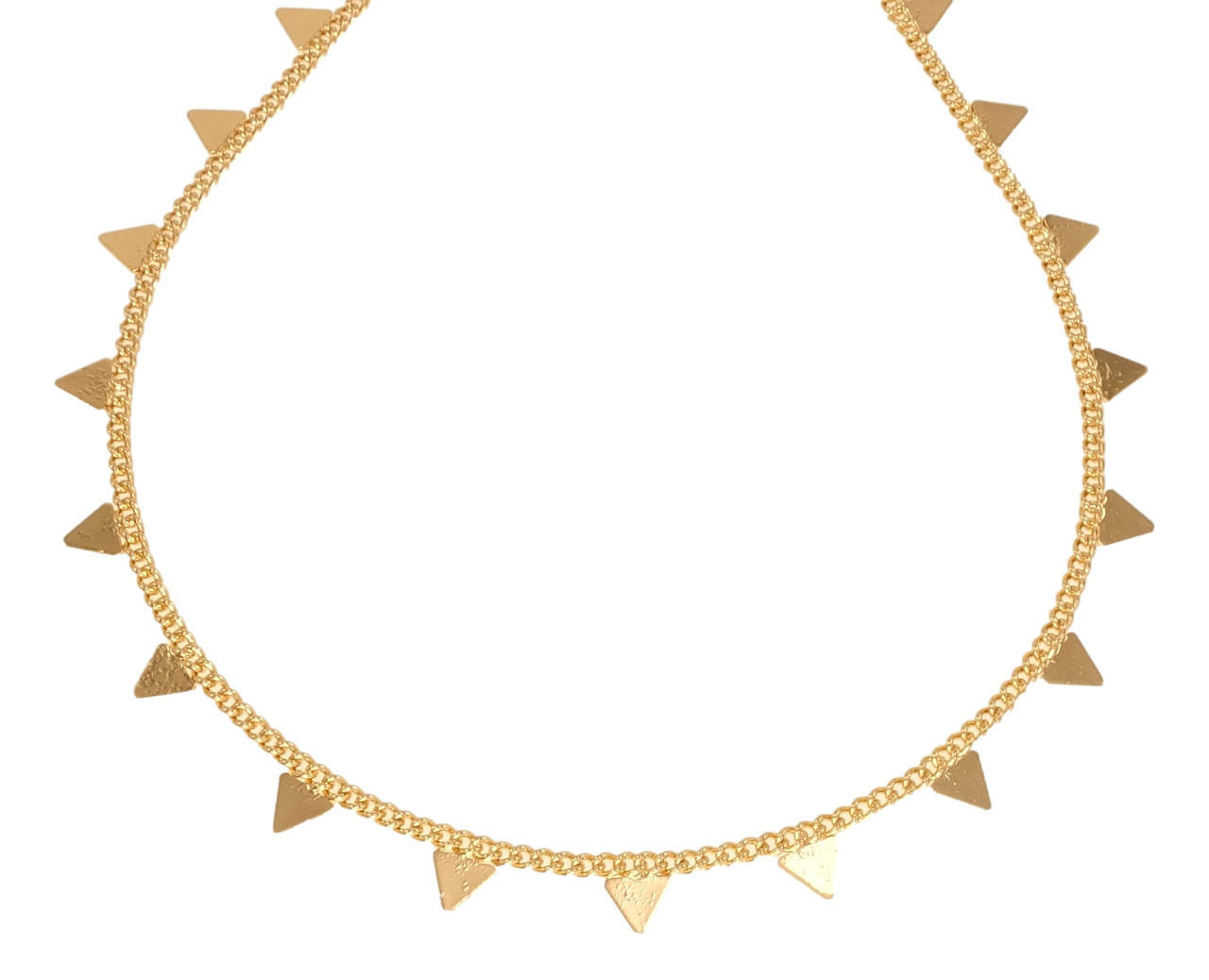 

Колье Xuping Позолота 18K "Треугольники на цепочке" длина 31-39см х 2мм