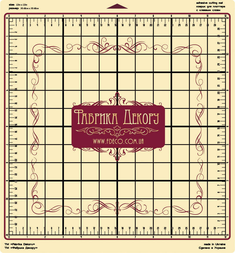 

Сменный коврик для плоттера 12in * 12in Бежевый