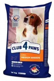 

Сухой корм Клуб 4 Лапы Adult Medium Breeds для собак средних пород 14 кг