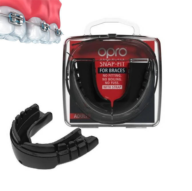 

Капа боксерская OPRO Snap-Fit FOR BRACES Black