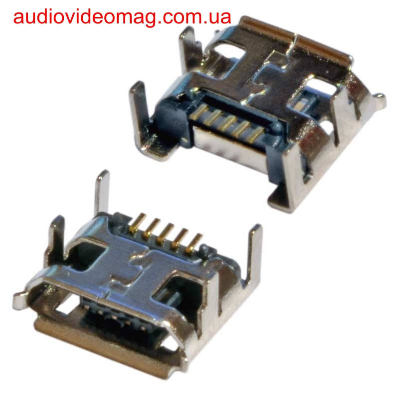 

Гнездо microUSB 5pin монтажное, тип 7