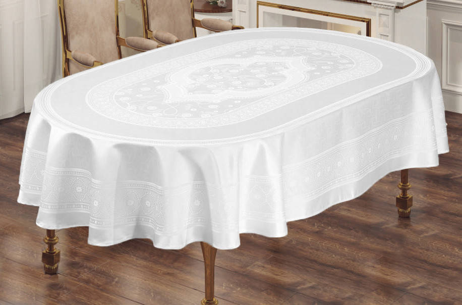 

Скатерть Sagol тефлон 140х180 ovale St-052 White, Белый