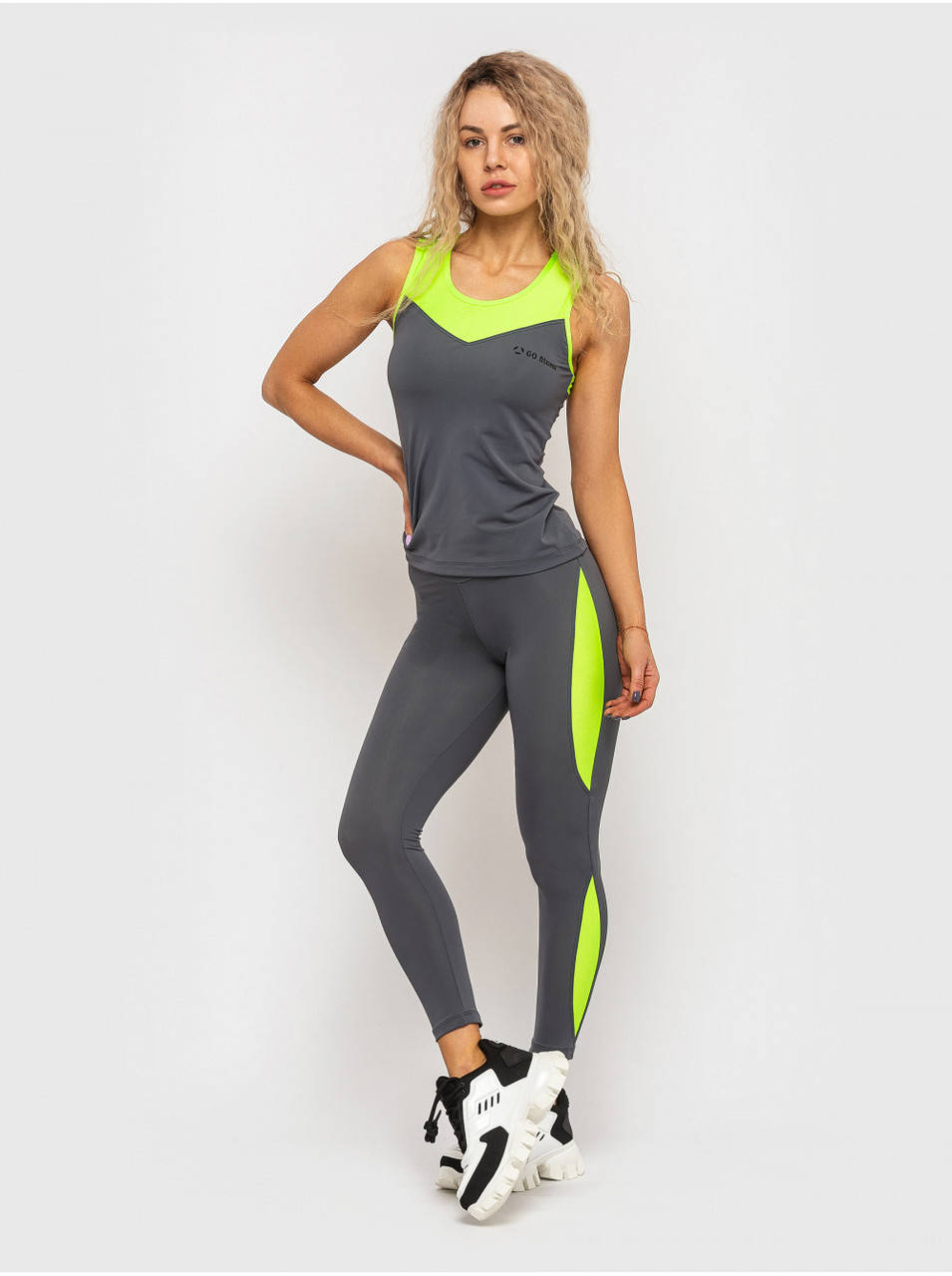 

Женский спортивный костюм для фитнеса Go fitness (майка + леггинсы) XS-XXL 90007-3 M/L