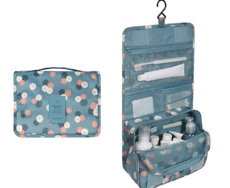 

Дорожный органайзер Monopoly toiletry pouch. Голубой в цветочки УЦЕНКА (MR)
