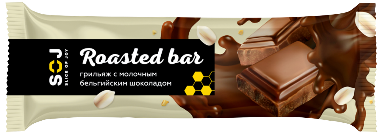 

Батончик SOJ ROASTED BAR Грильяж в Молочном Бельгийском Шоколаде (40 грамм)