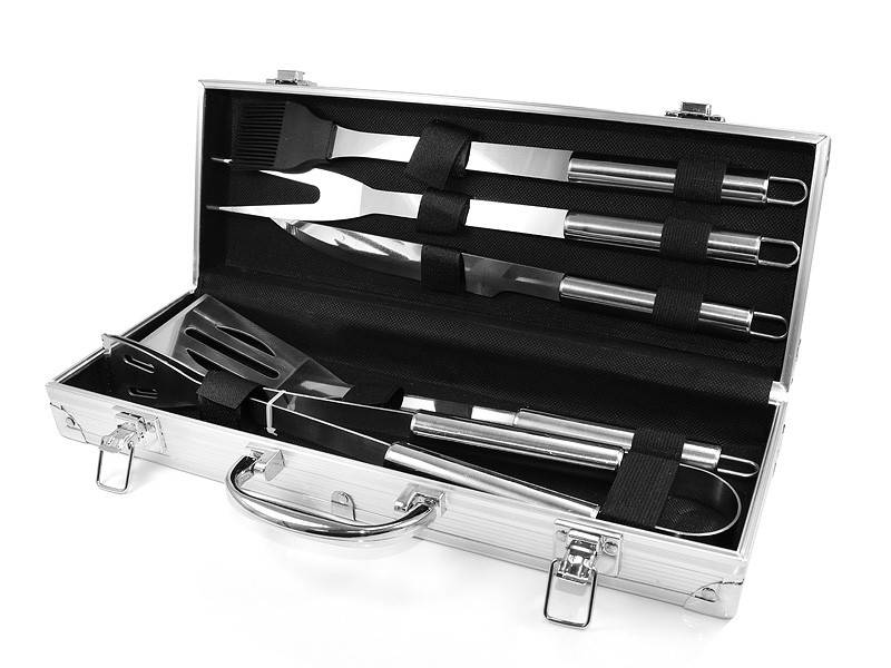 

Набор для мангала 37х13х7см BBQ Tools Set AL-5 10шт 8996
