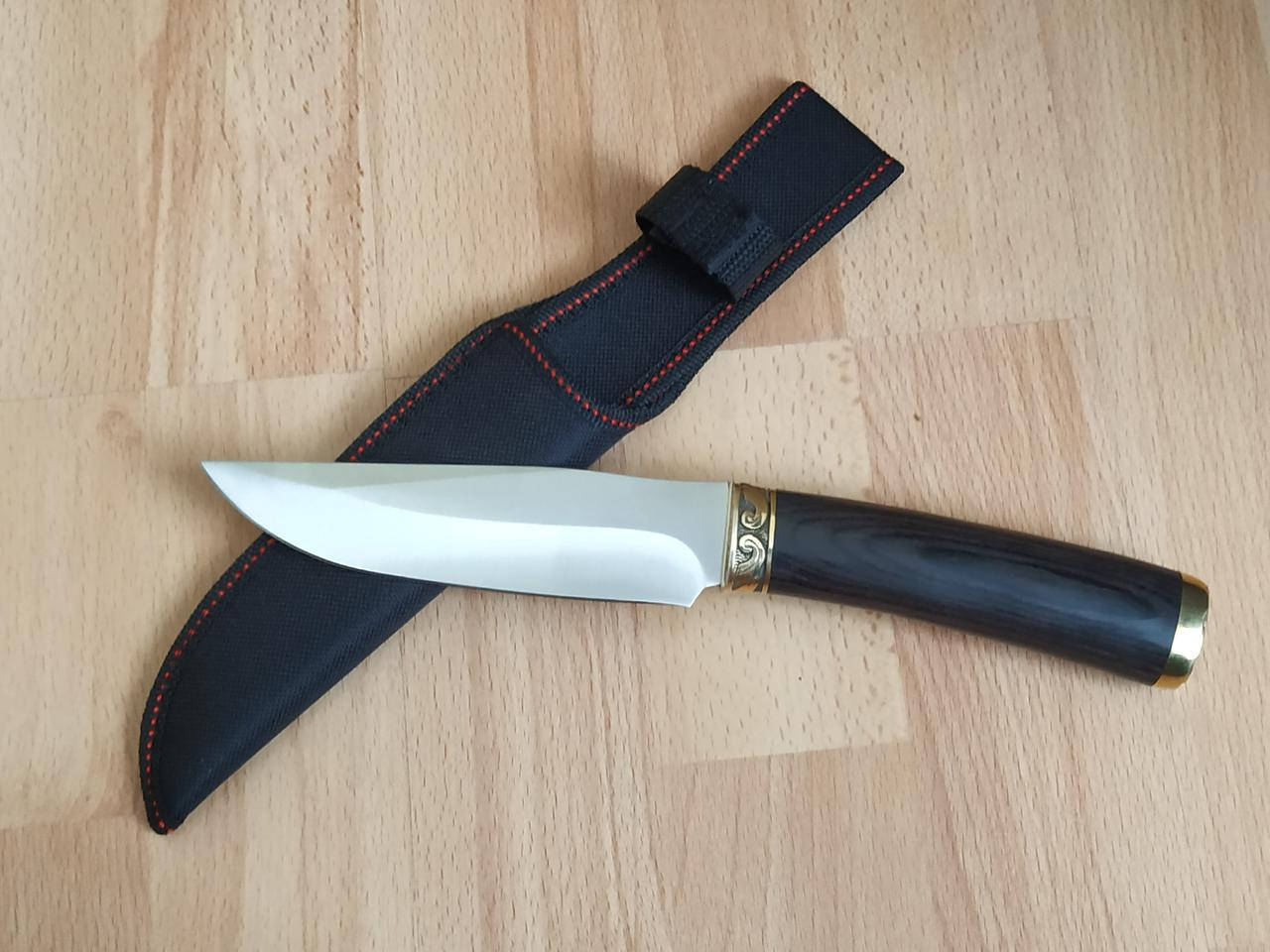 

Нож Охотник охотничий туристический 25см, сталь 65х13 с чехлом