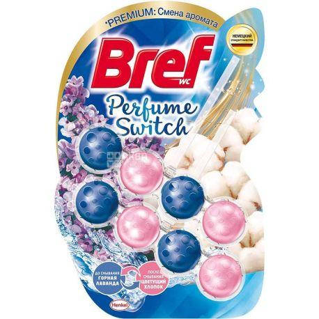 

Блок для унитаза бреф Bref Perfume Switch Лаванда-Цветок хлопка, 2*50 г