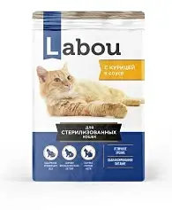 

Labou вологий корм із куркою для стерилізованих кішок, 0,085 кг