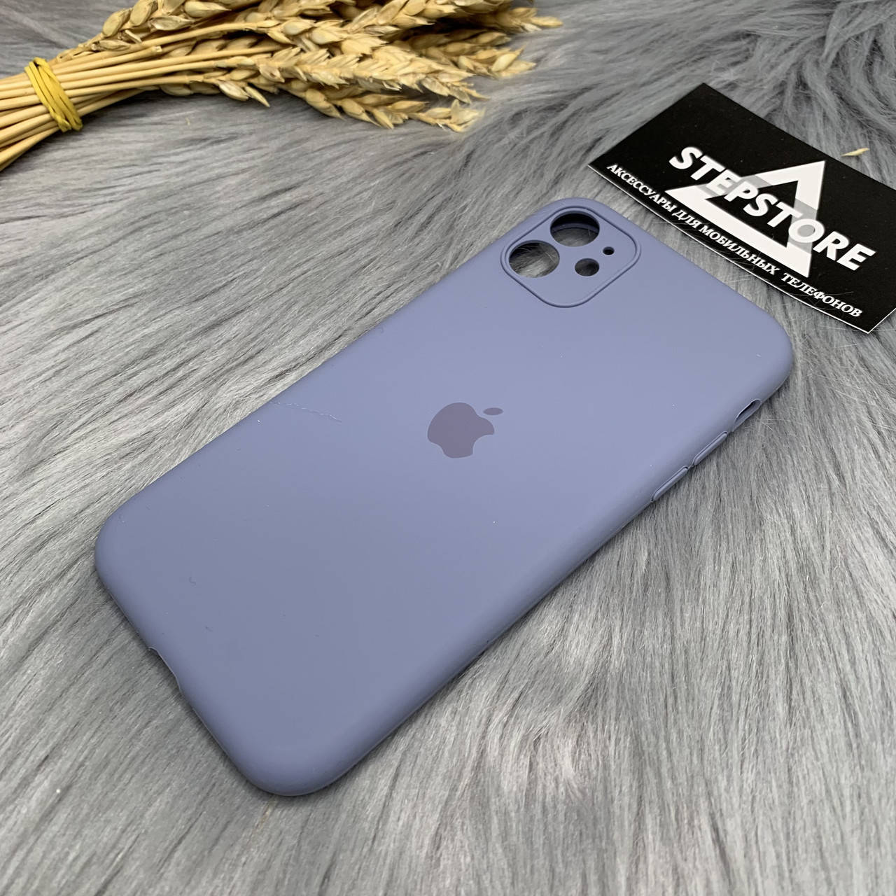 

Чехол противоударный Silicone case 360 Full camera для Iphone 11 с микрофиброй с закрытым низом камерой Серый