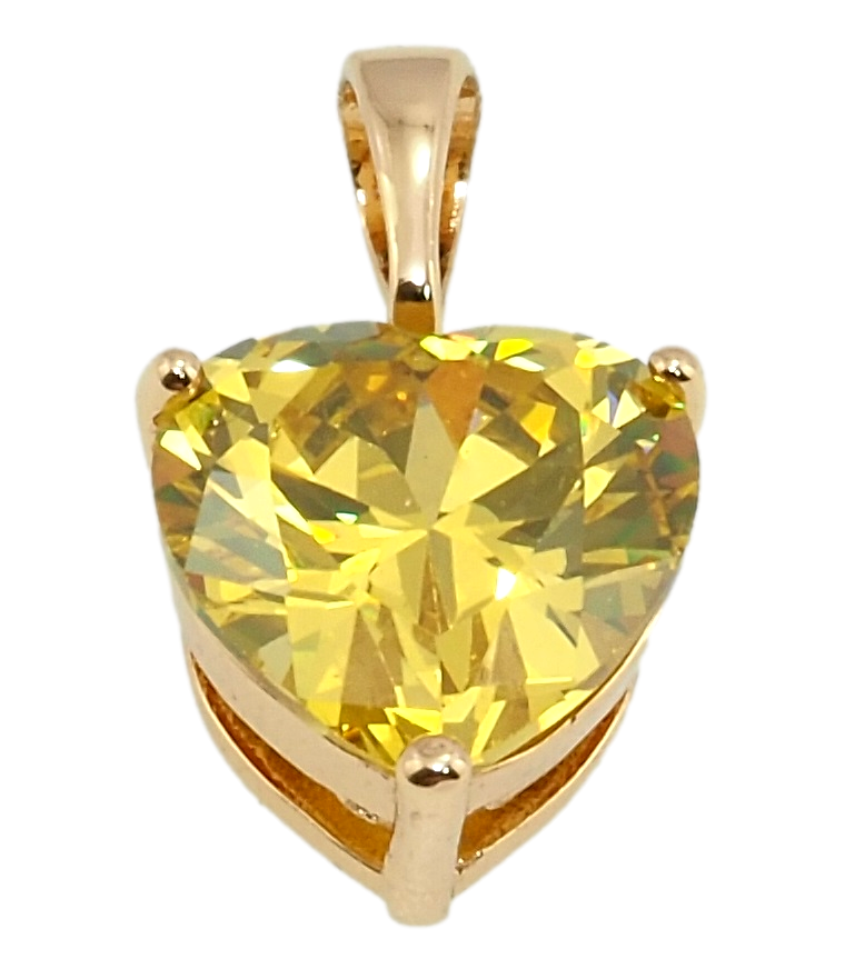 

Кулон Xuping Позолота 18K "Сердце желтый фианит" для цепочки до 5мм