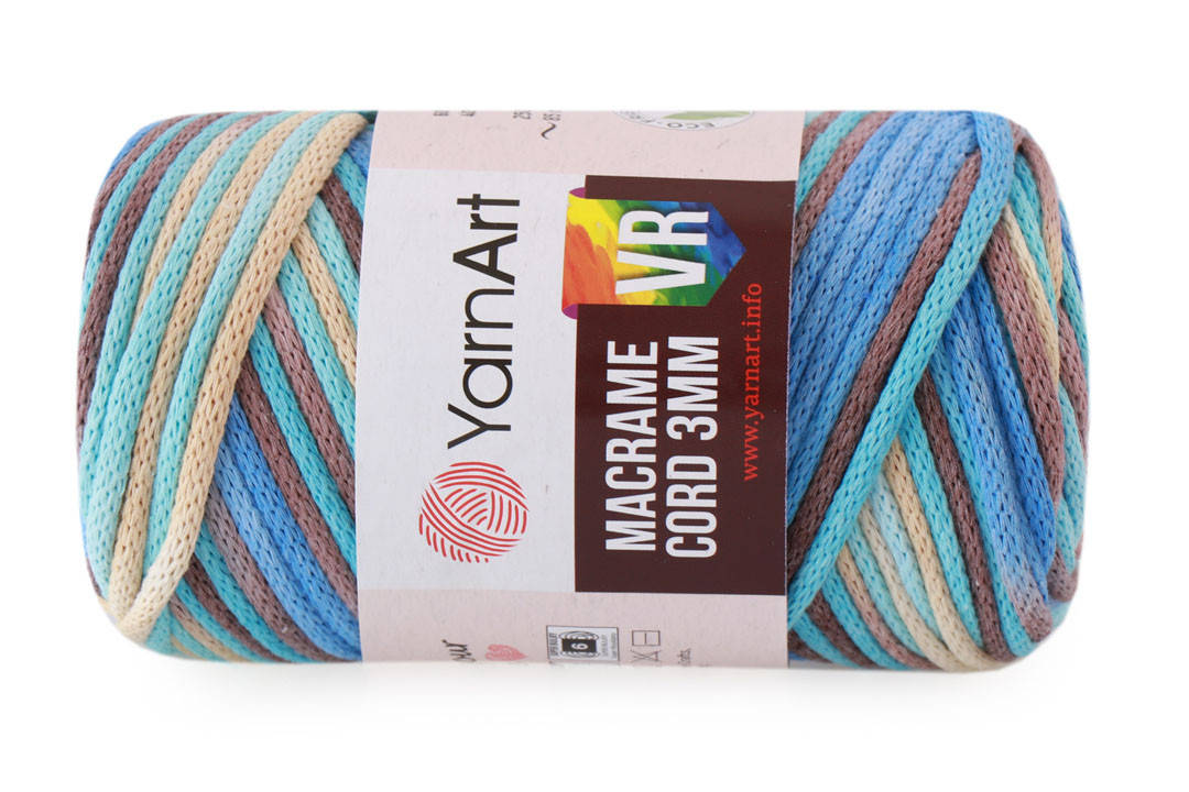 

YarnArt Macrame Cord 3mmYarnArt VR, №921, Секционное крашение