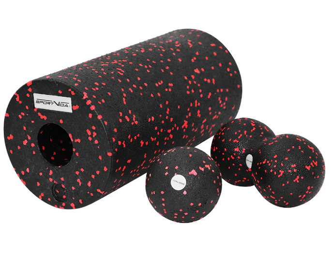 

Массажный набор SportVida Ролик трубчатый 30*15, двойной мяч 8*16, мяч 8 см