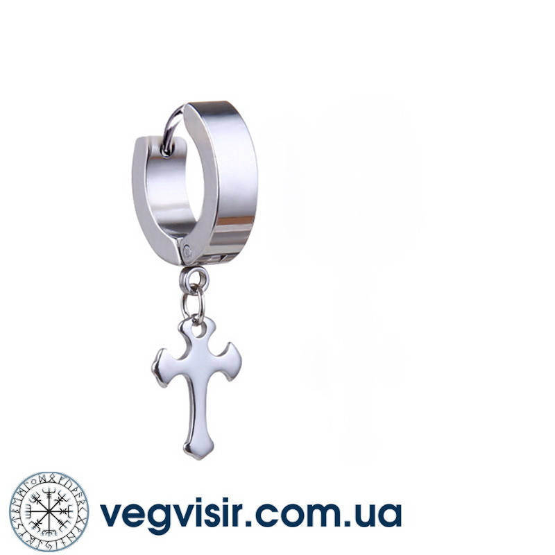 

Модные серьги Spikes кресты с крестиком на одно ухо в стиле панк из нержавеющей стали мужские унисекс