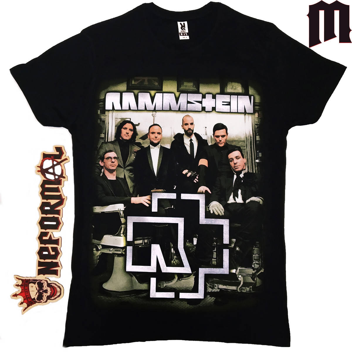 

Футболка Rammstein (фото группы с лого), Размер M