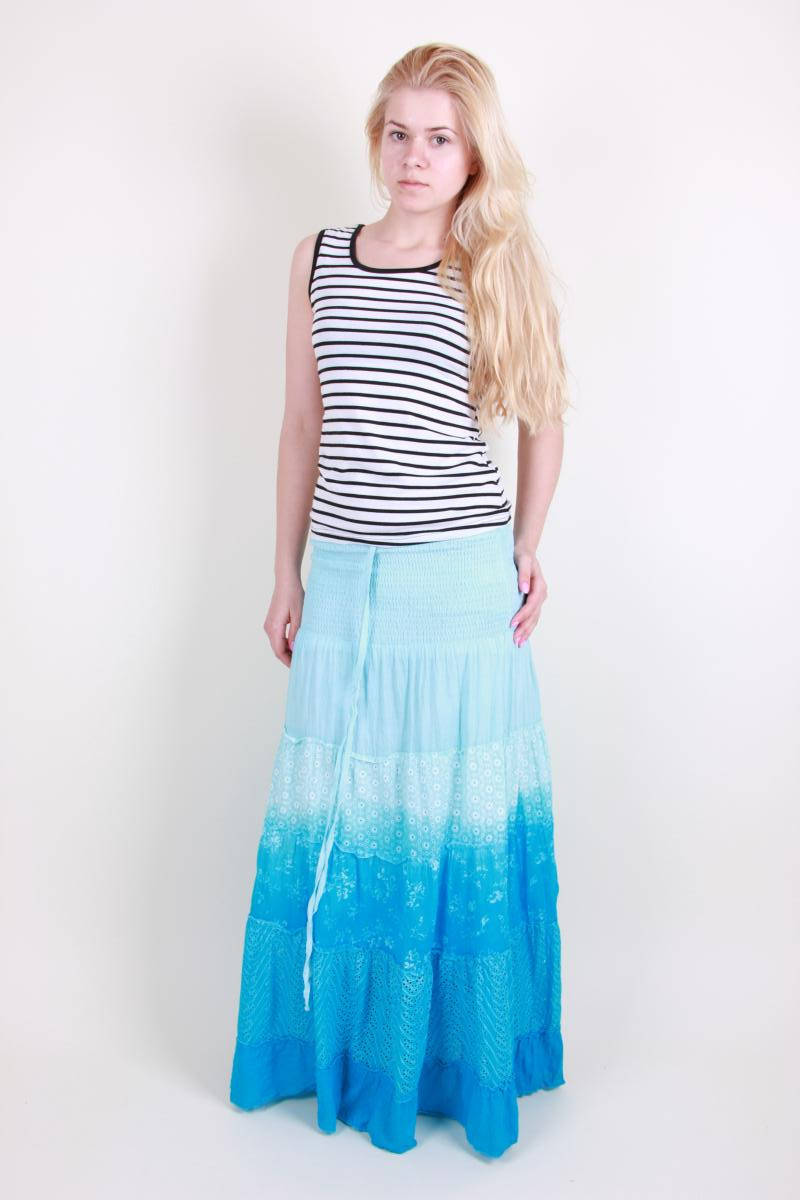 

Нарядная летняя молодежная юбка с переходом цвета, Разные цвета