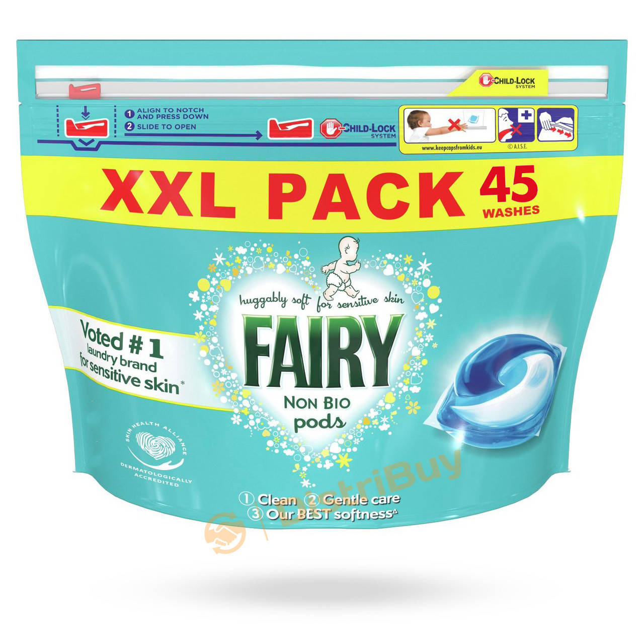 

Капсулы для стирки детского белья Fairy Non Bio 45 шт