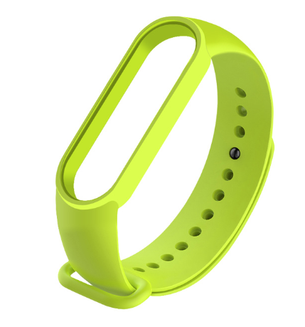 

Силиконовый ремешок на фитнес трекер Xiaomi mi band 5 Цвет Лайм