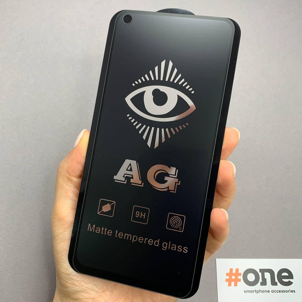 

Защитное стекло для Realme 6 матовое антибликовое без отпечатков стекло на телефон реалми 6 черное MTT, Черный