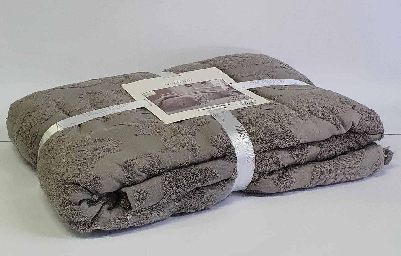 

Покрывало Maison D'or Махровое Sanda 160х240 Light Grey, Серый
