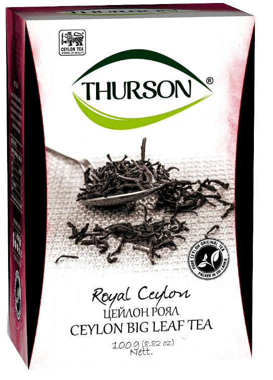 

Чай черный крупнолистовой Thurson Цейлон Роял 100 грамм