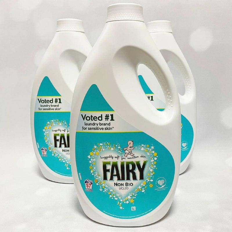 

Гель для стирки детской одежды и людей с чувствительной кожей Fairy Non-Bio 1995 ml / 57 стирок