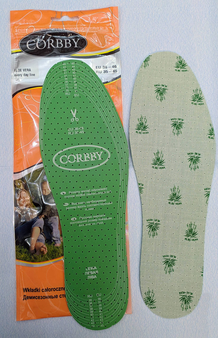 

Стелька с экстрактом алоэ вера универальные Corbby
