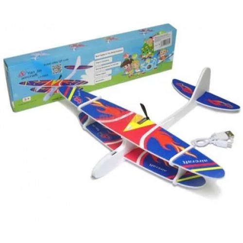 

Літак пінопласт. планер з мотором і зарядкою від USB 28*29 см
