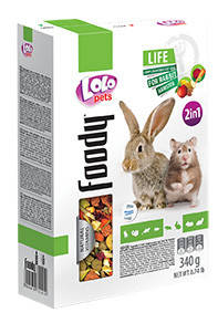 

Корм Lolopets для хомяков и кроликов овоще-фруктовый 340 г