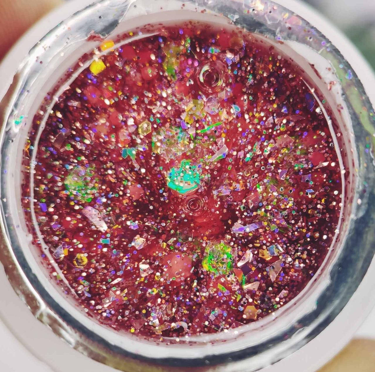 

Люминесцентный глиттерный гель для маникюра Global Fashion Luminous Glitter gel 06
