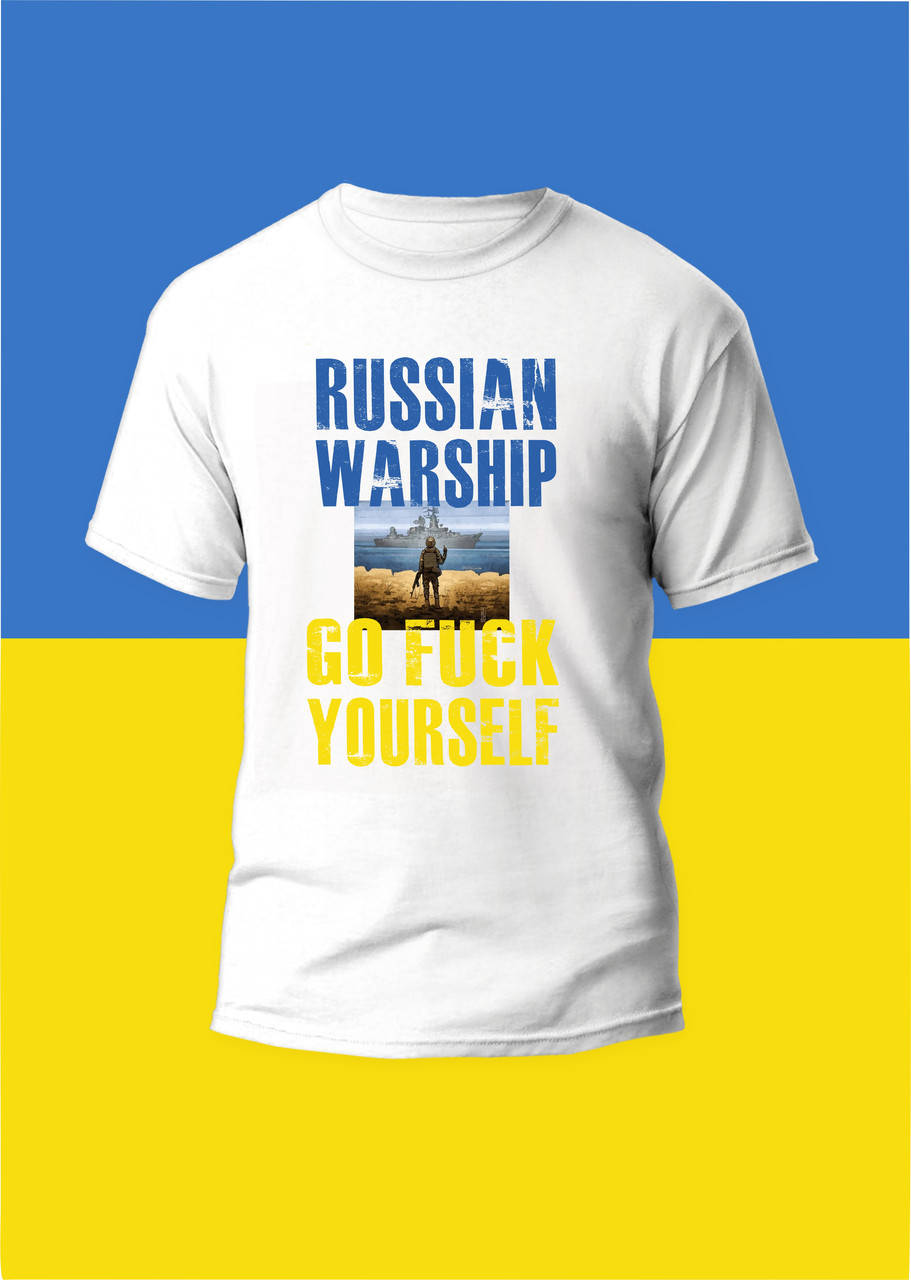 

Футболка мужская с принтом russian warship go fuck yourself