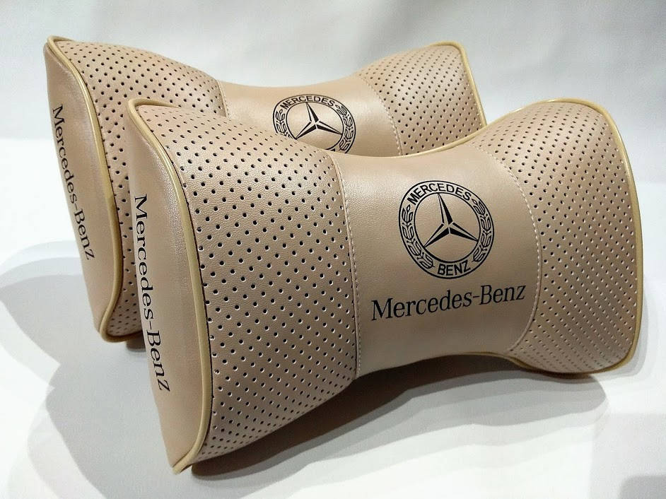 

Подушка на подголовник в авто Mercedes-Benz 1шт., Бежевый
