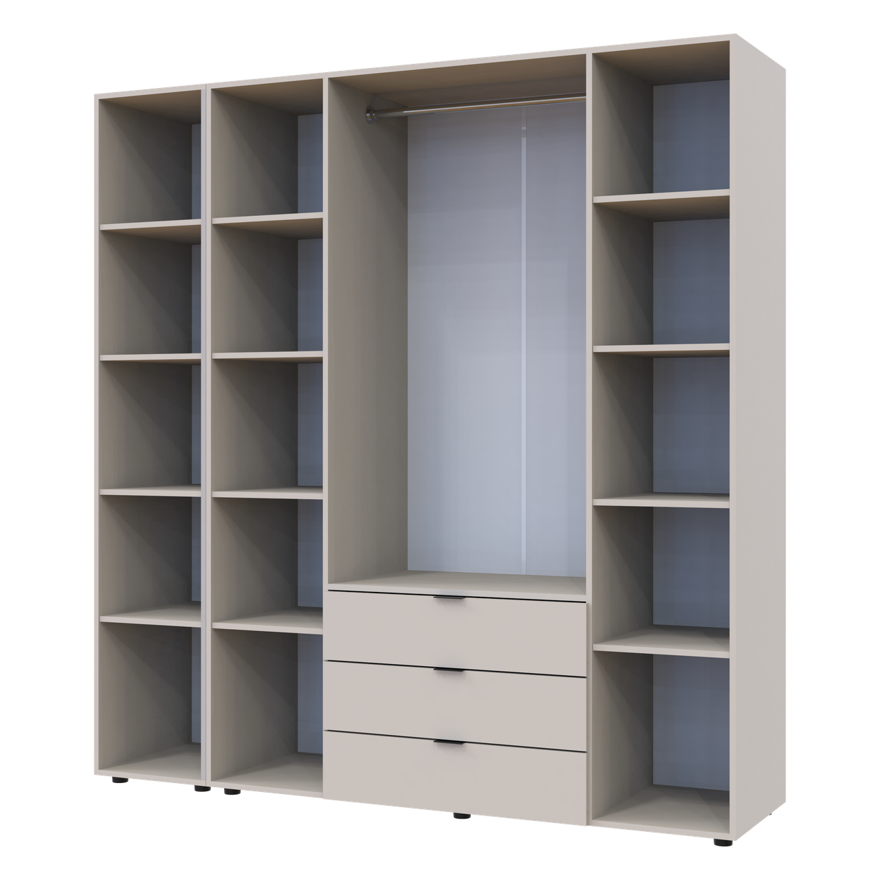 Розпашна Шафа для одягу Doros Гелар з Етажеркой Кашемір 4 ДСП 193.2х49.5х203.4 (80737647) 3