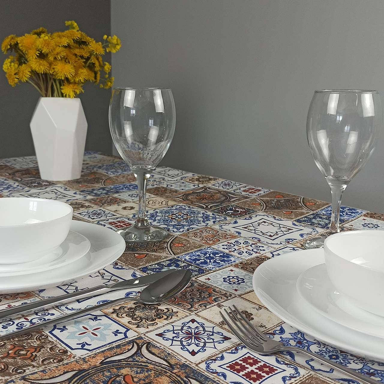 

Скатертина на стіл Вітраж плитка тефлонова, Разные цвета