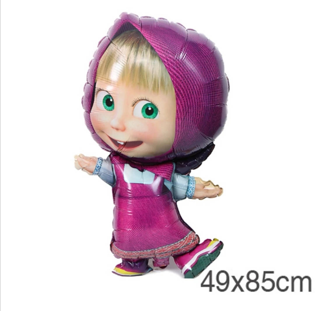 

Фольгированный шар фигура Маша 49×85 см, Малиновый