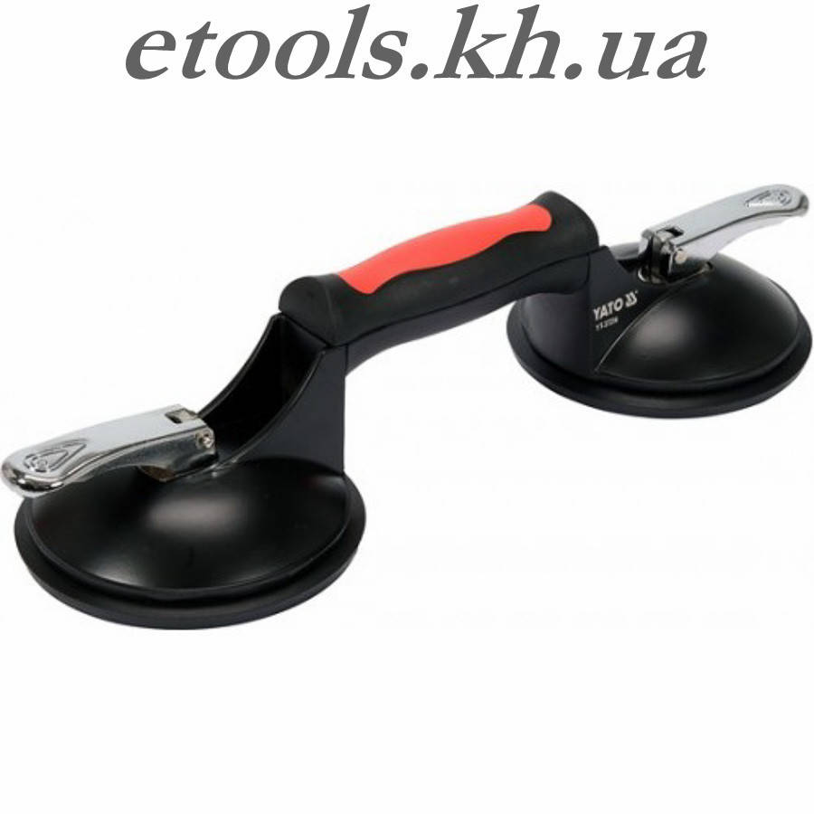 

Стеклодержатель алюминиевый на 2 присоски 125мм, 120кг Yato YT-37236