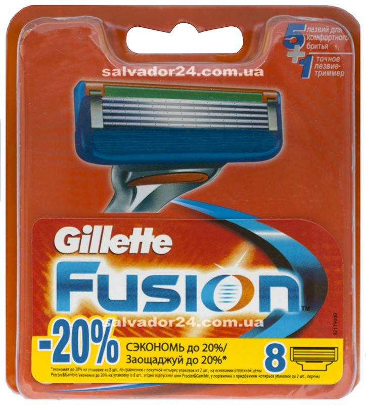

Gillette Fusion 8 шт. в упаковке сменные кассеты для бритья, оригинал, Германия