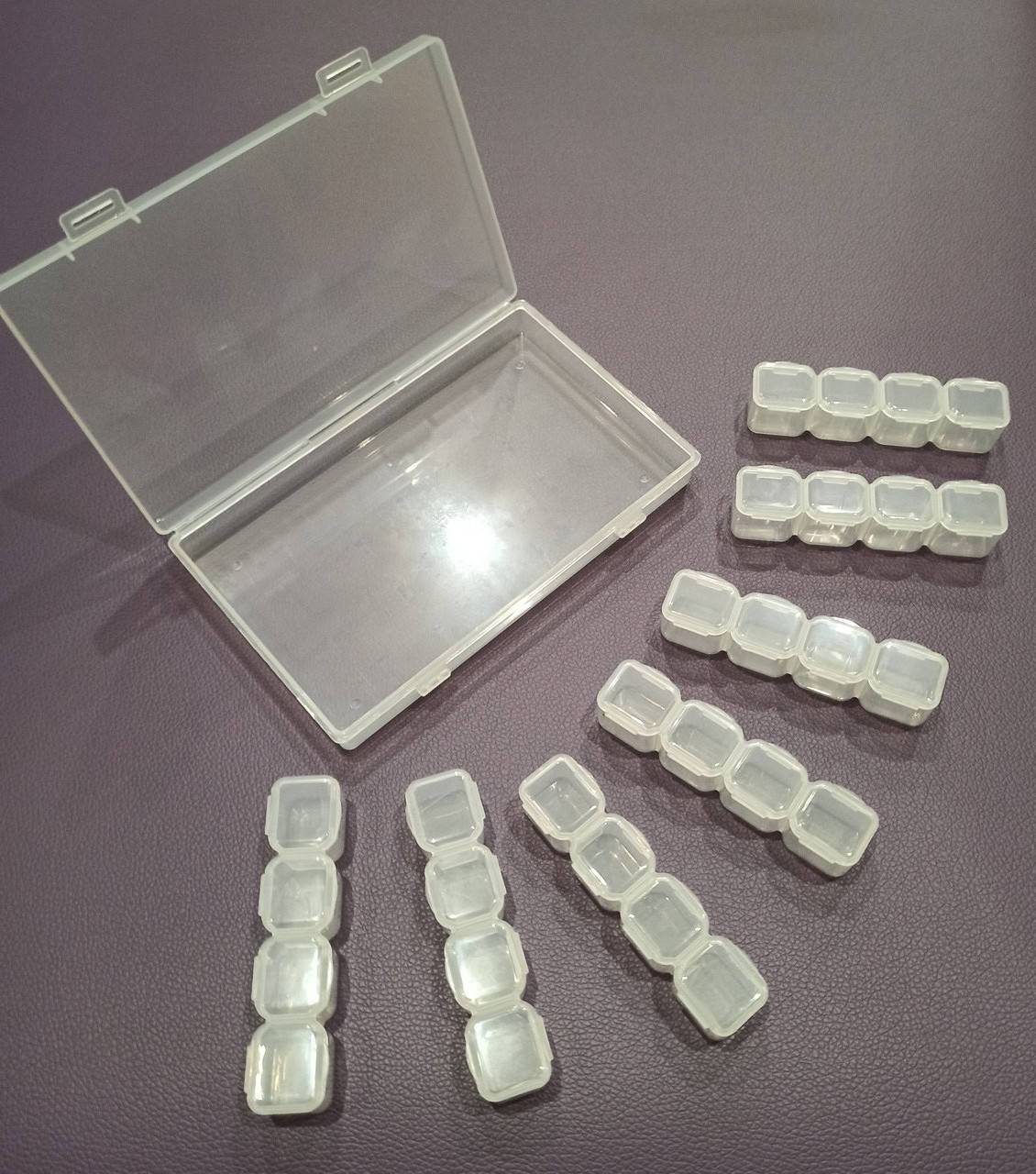 

Органайзер для бисера, фурнитуры прямоугольный 28 ячеек 2 в 1