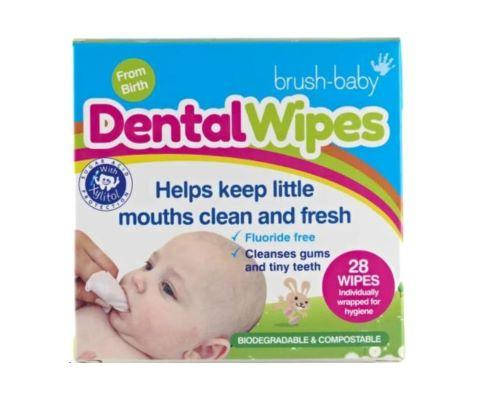 

Одноразові серветки Brush-Baby Dental Wipes з ксилітом (0-16 місяців), 28 шт