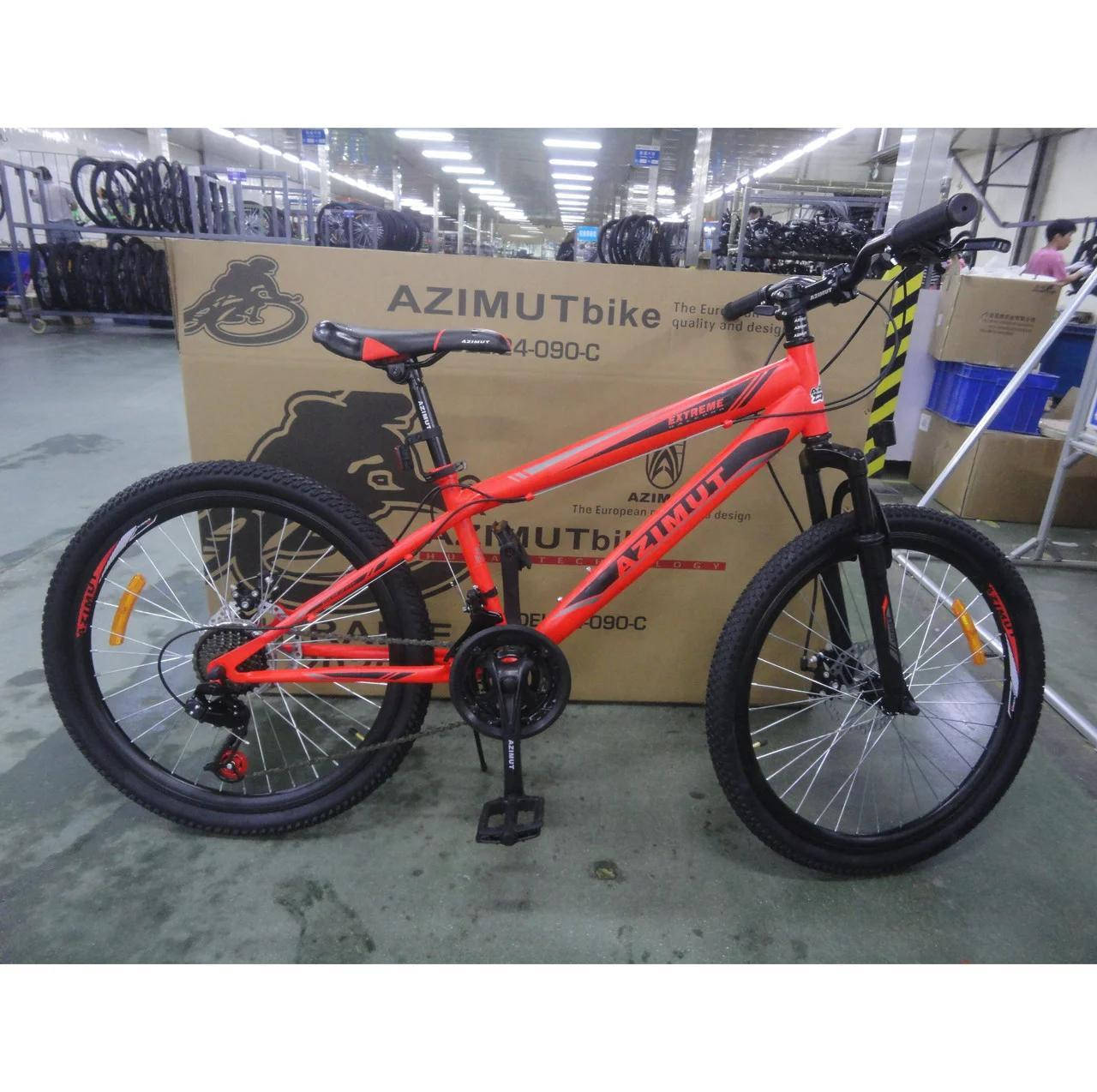 

Спортивный велосипед Azimut Extreme 24 дюйма. Рама 14. Дисковые тормоза.SHIMANO