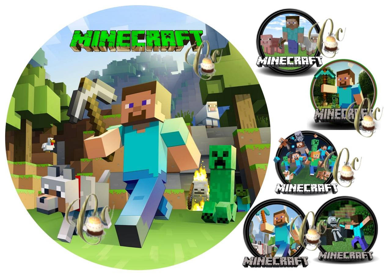 

Печать вафельной (рисовой) или сахарной картинки на торт Майнкрафт