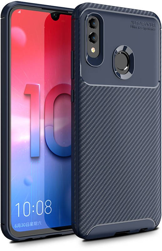 

Чехол-накладка Ipaky Carbon Fiber Series/Soft TPU Case Huawei P Smart 2019 Blue, Синий